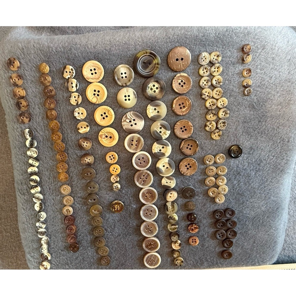 Huge Vintage Button‎ Destash Lot - Marbled, Wood, Resin Bulk Sewing, craft